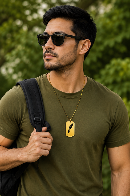 Quillbolt Dog Tag Necklace