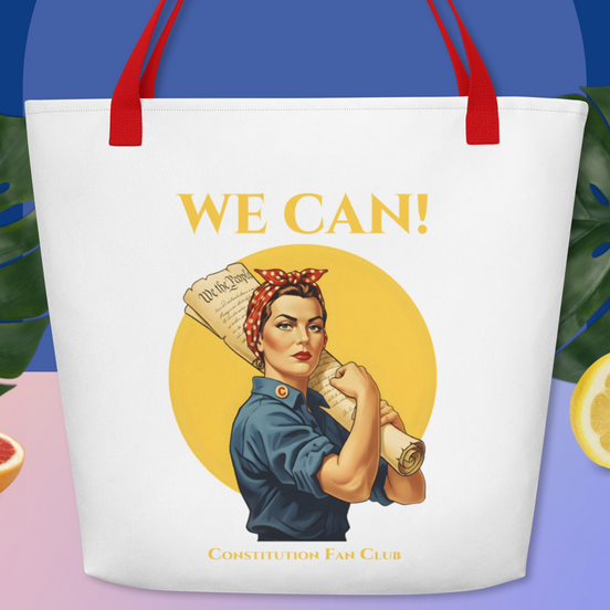 We Can! Constitution Fan Club Tote Bag — Premium Canvas Statement Tote