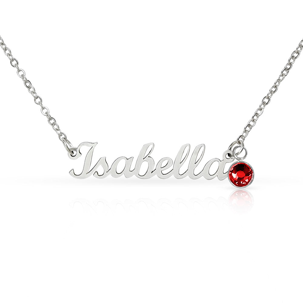 Constitution Fan Club™ Custom Name Necklace with Birthstone