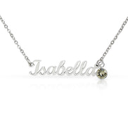 Constitution Fan Club™ Custom Name Necklace with Birthstone