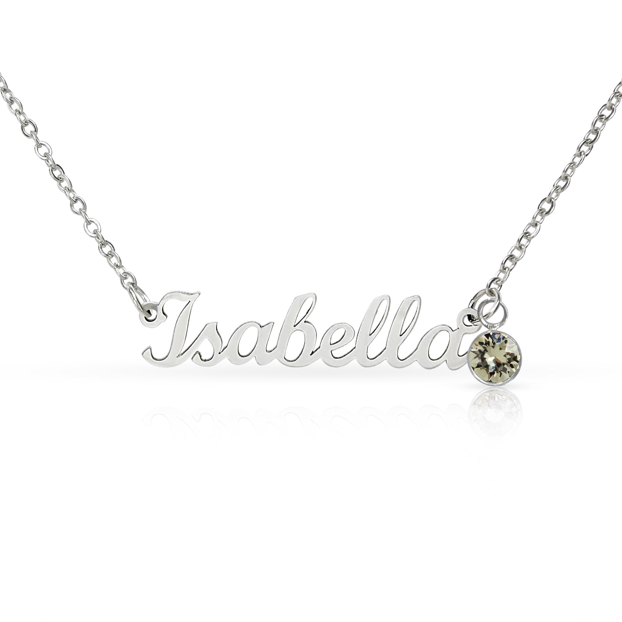 Constitution Fan Club™ Custom Name Necklace with Birthstone