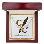 Constitution Fan Club™ Custom Name Necklace with Birthstone