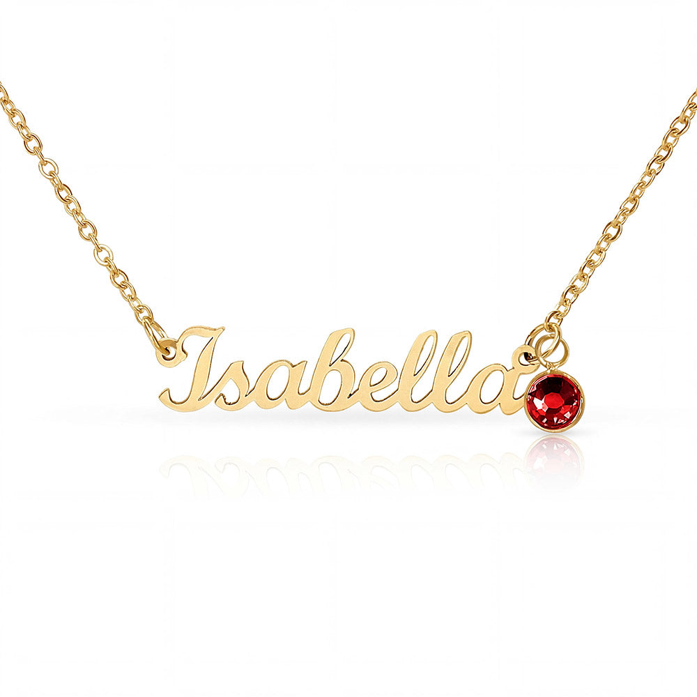 Constitution Fan Club™ Custom Name Necklace with Birthstone
