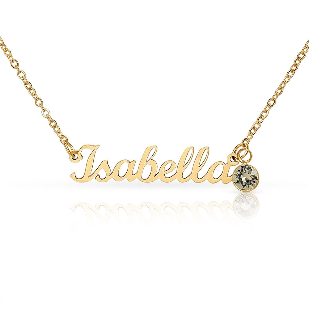 Constitution Fan Club™ Custom Name Necklace with Birthstone