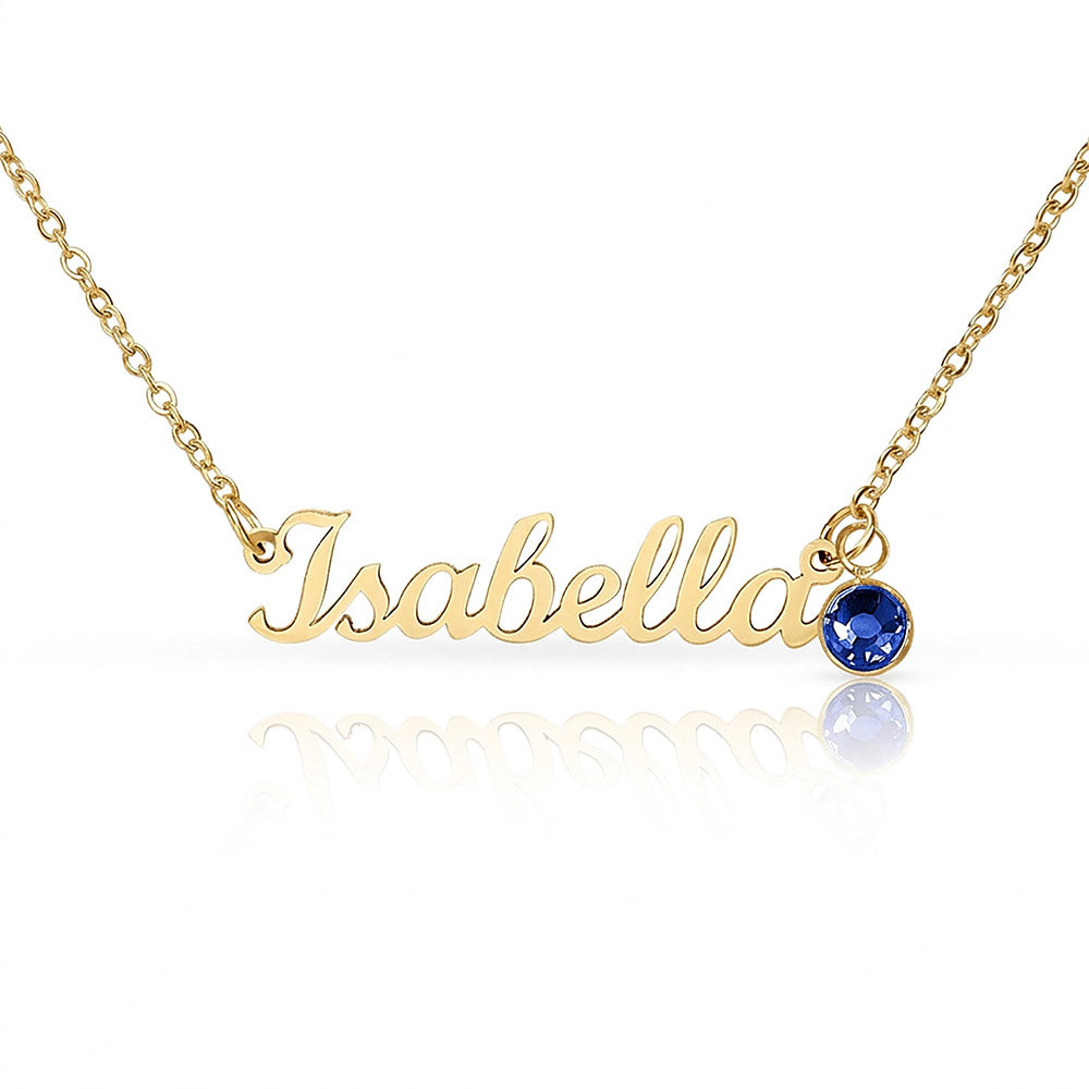 Constitution Fan Club™ Custom Name Necklace with Birthstone