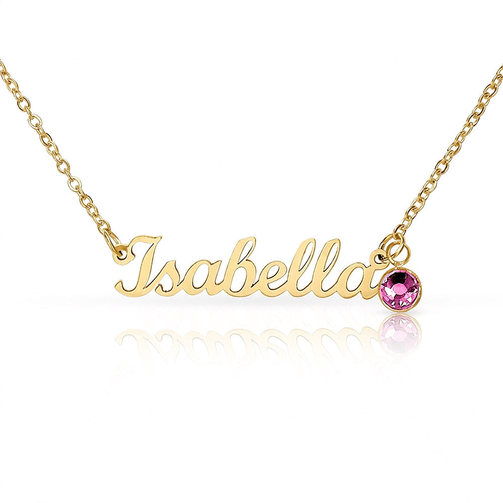 Constitution Fan Club™ Custom Name Necklace with Birthstone