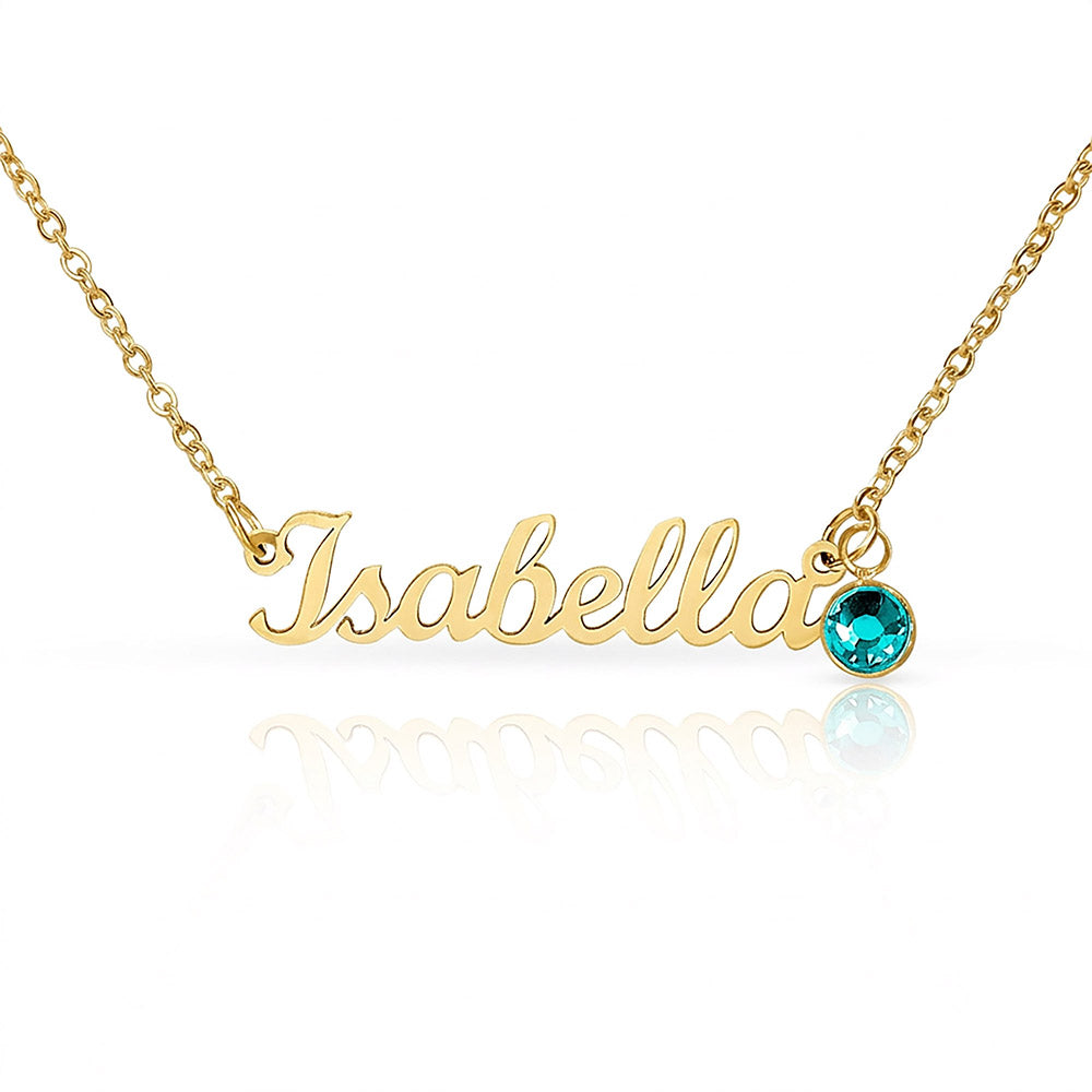 Constitution Fan Club™ Custom Name Necklace with Birthstone