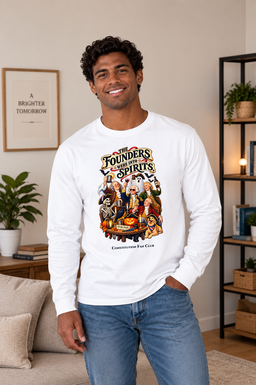 The Founders Were Into Spirits | Halloween Long Sleeve Shirt
