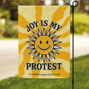 Joy Is My Protest Garden Flag – Retro Hippie Yard Flag