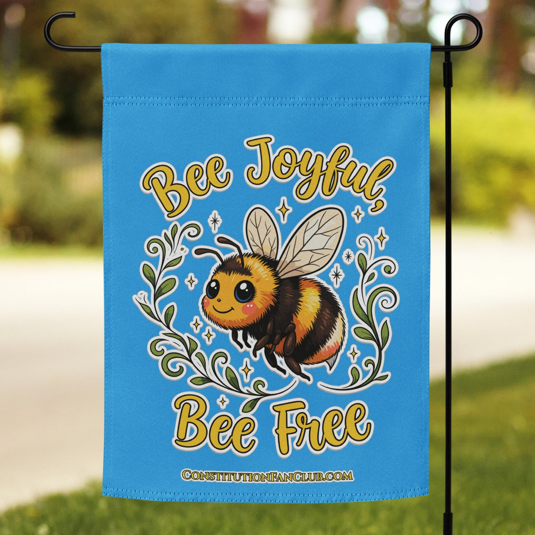 Bee Joyful Bee Free Garden Flag – Cute Bee Yard Decor