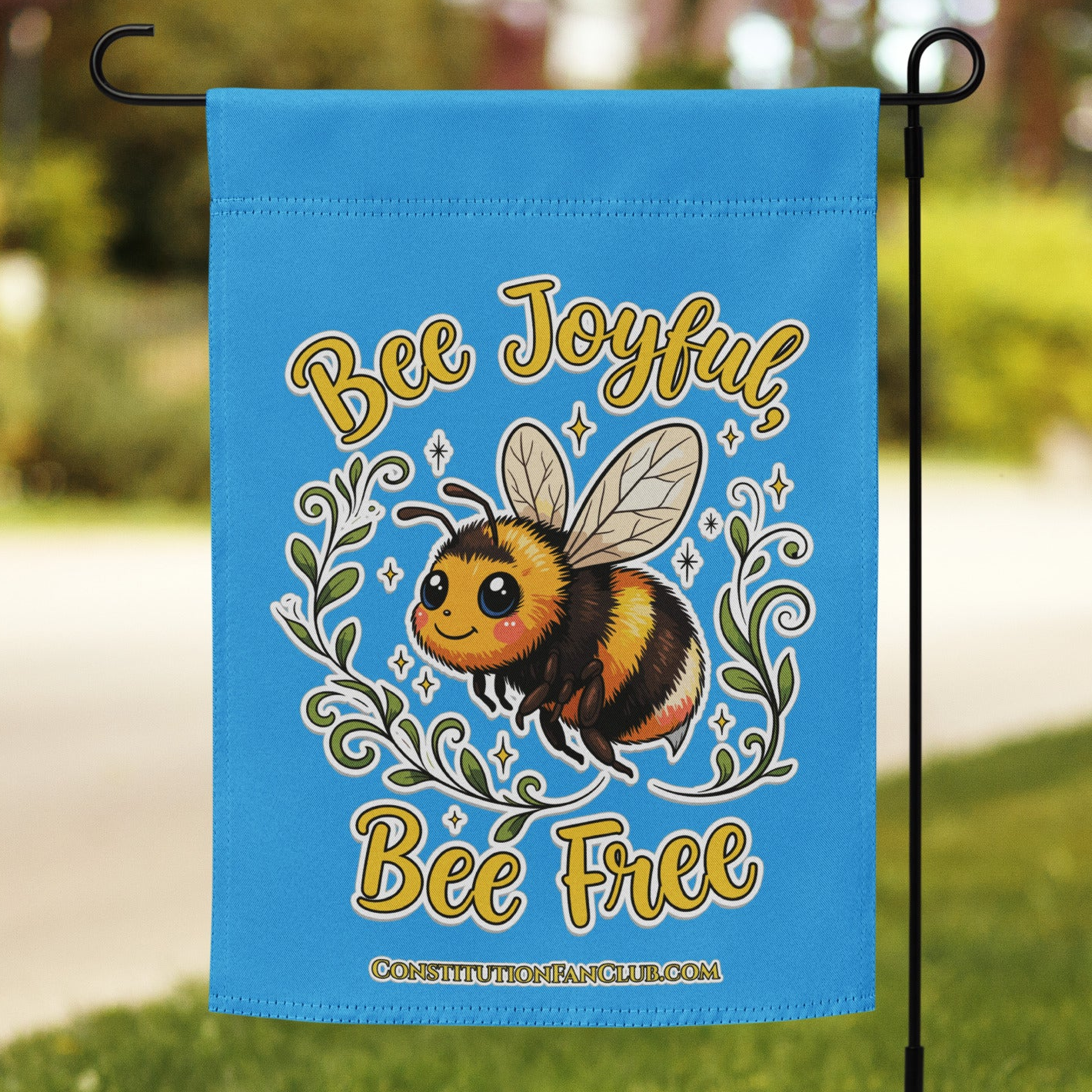 Bee Joyful Bee Free Garden Flag – Cute Bee Yard Decor