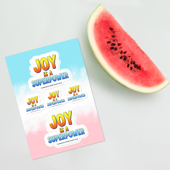 Joy Is a Superpower — Sticker Sheet