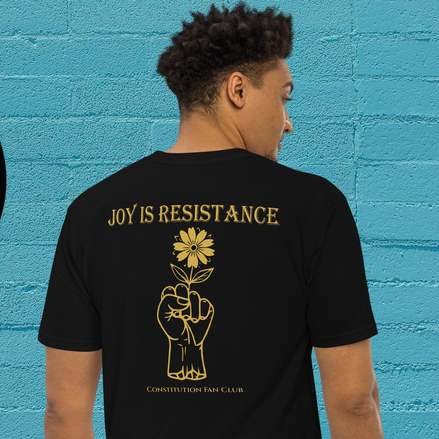 Joy Is Resistance — Heavyweight Gold Line Tee (MC1086)