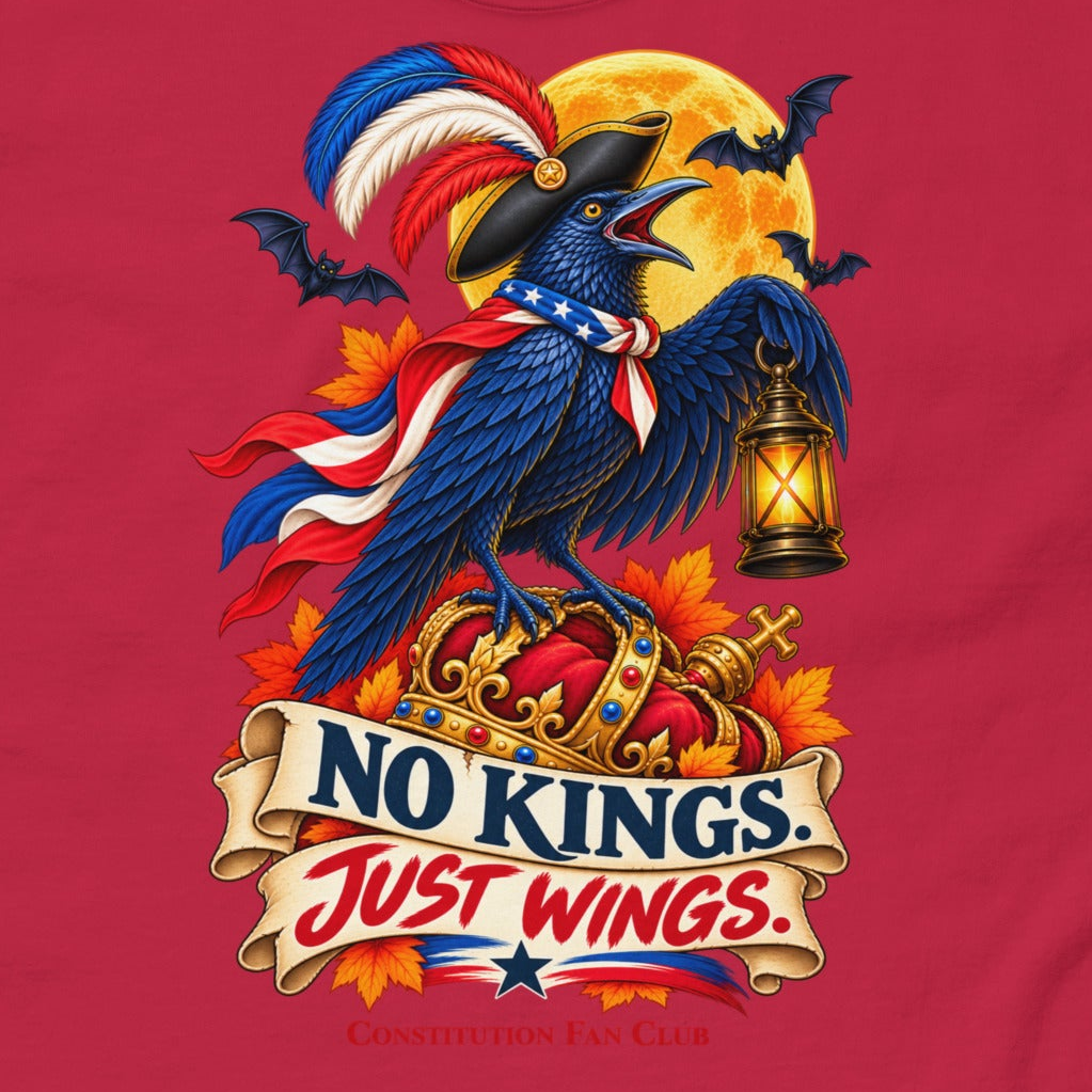 No Kings, Just Wings Revolutionary Crow T-Shirt