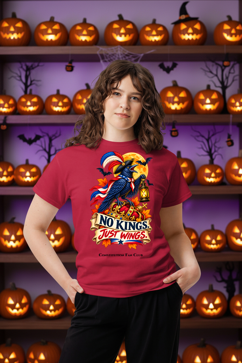 No Kings, Just Wings Revolutionary Crow T-Shirt