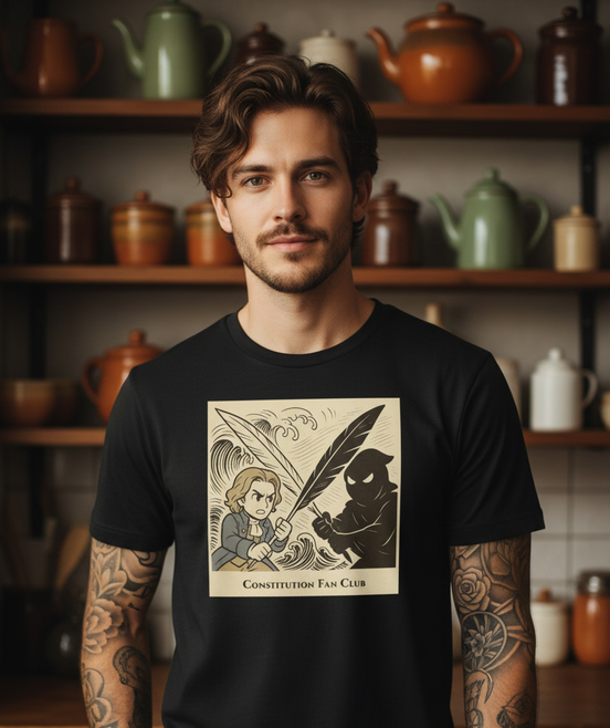 Battle of Ink & Shadow (Sepia) — Vintage Tee