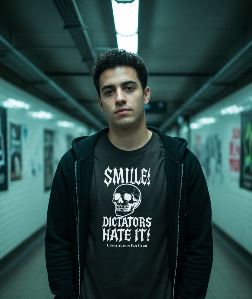 Smile! Dictators Hate It! — Vintage Tee