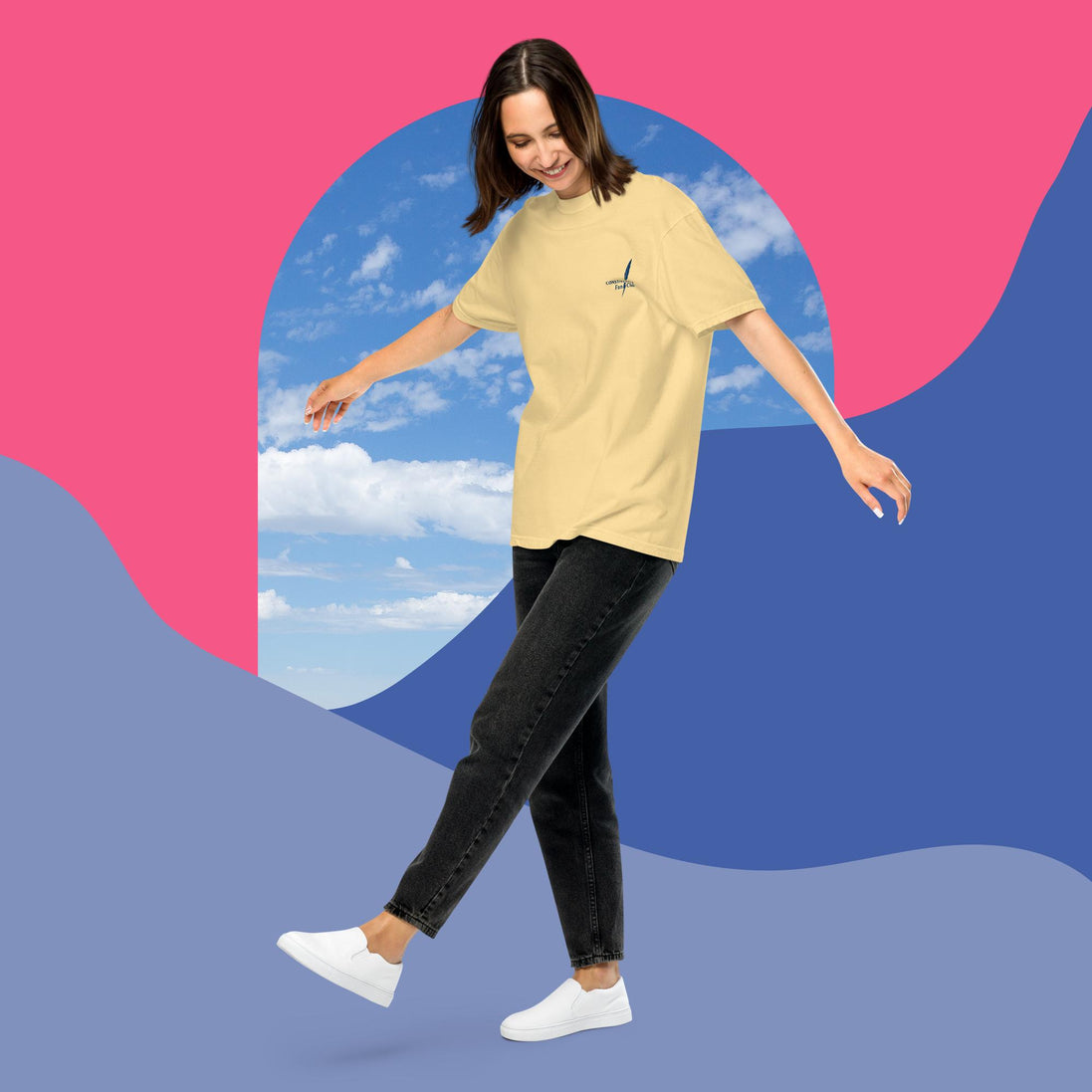 Constitution Fan Club — Navy Arch — Vintage Tee