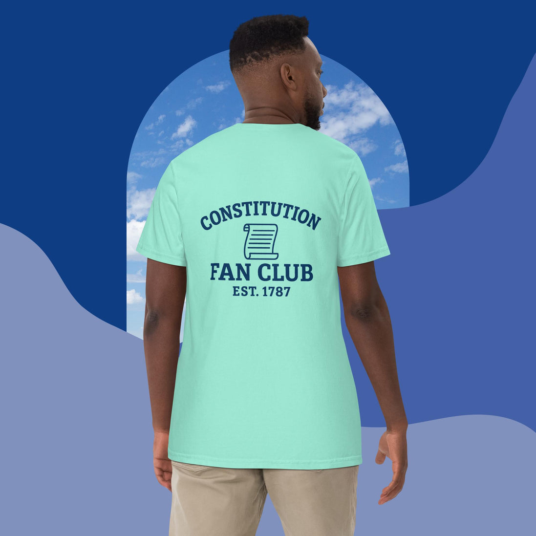 Constitution Fan Club — Navy Arch — Vintage Tee