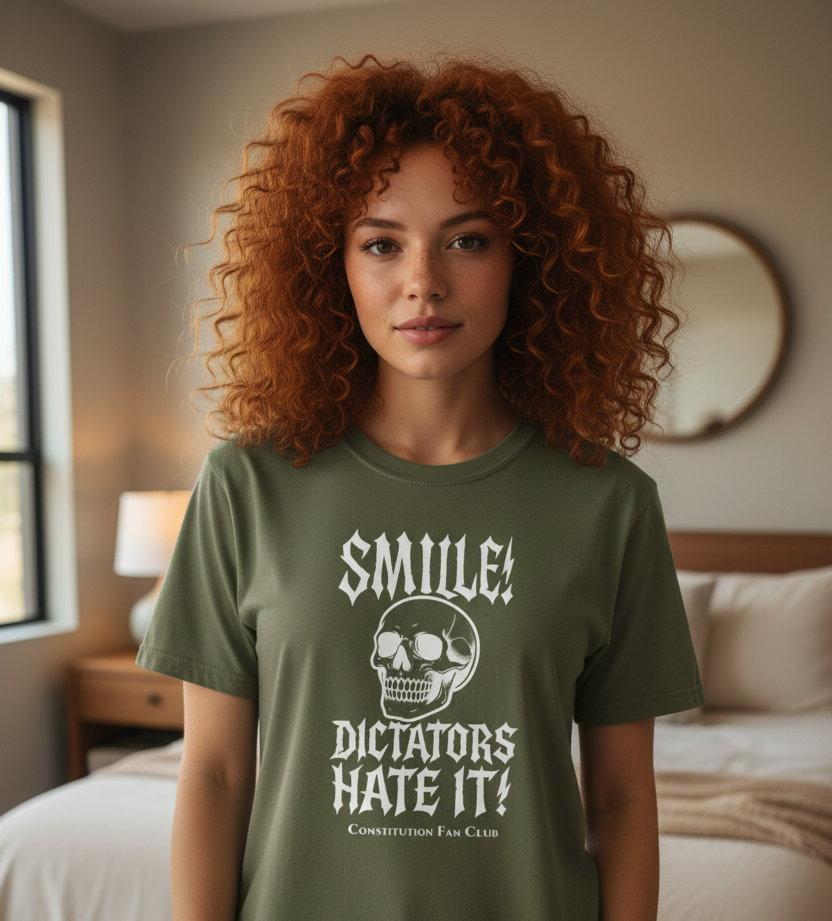 Smile! Dictators Hate It! — Vintage Tee