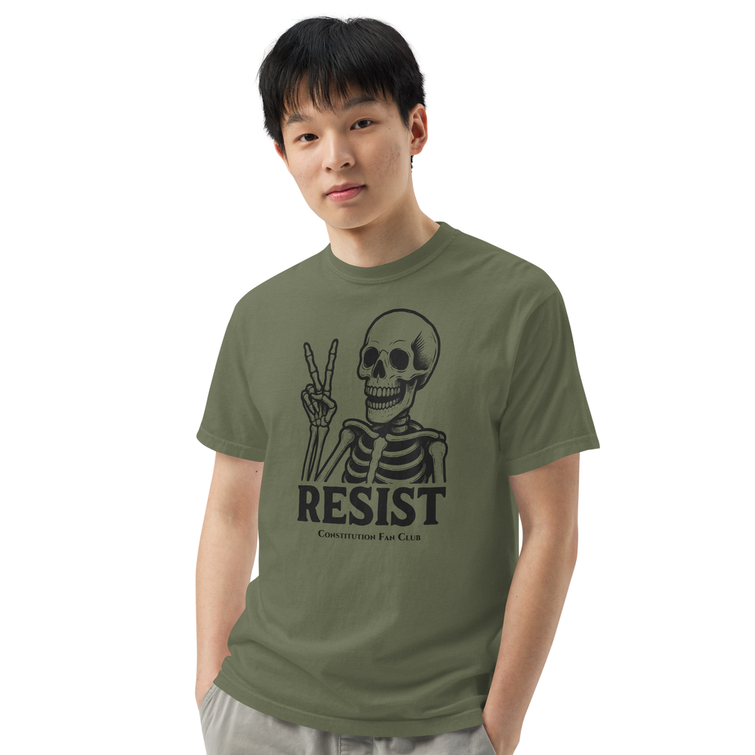 Resist Skeleton — Vintage Tee