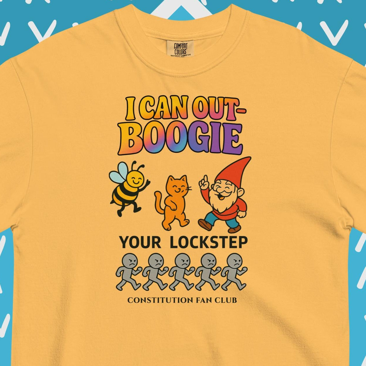 I Can Out-Boogie (Bee, Cat & Gnome) — Vintage Tee