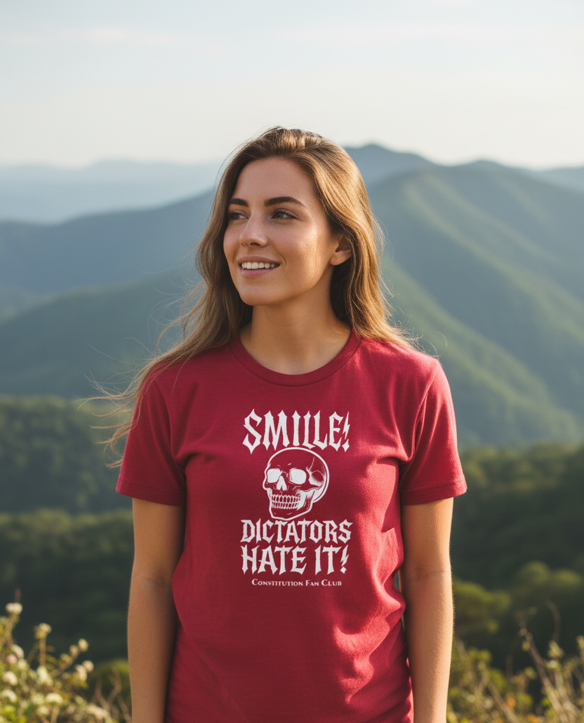 Smile! Dictators Hate It! — Vintage Tee