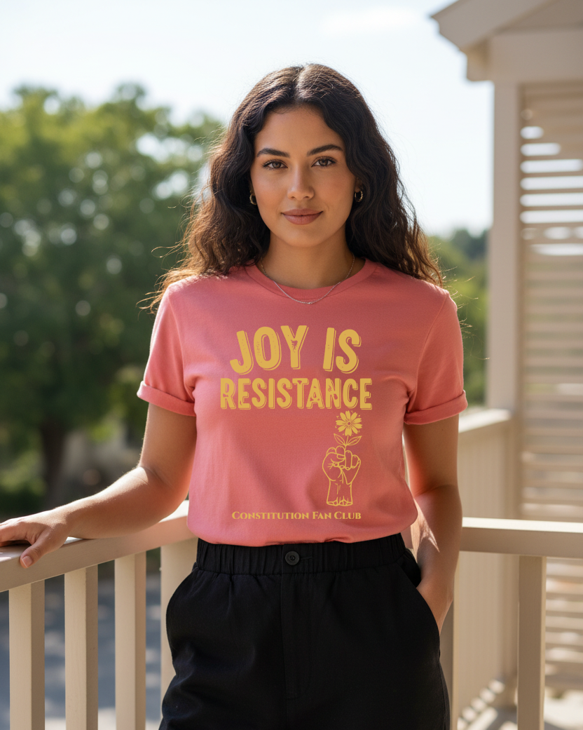 JOY IS RESISTANCE — Flower Fist Shirt Edition — Vintage Tee