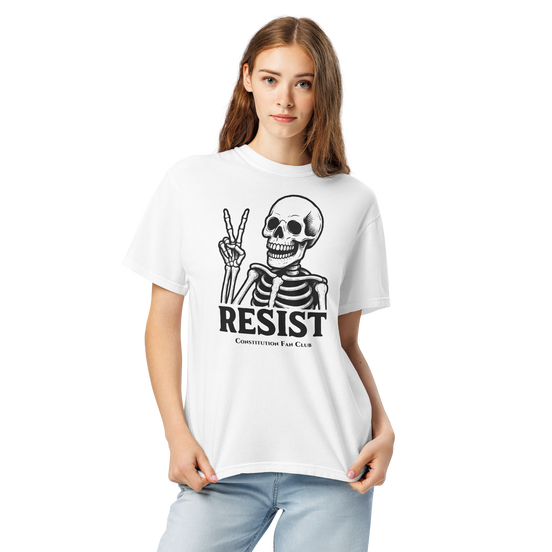 Resist Skeleton — Vintage Tee