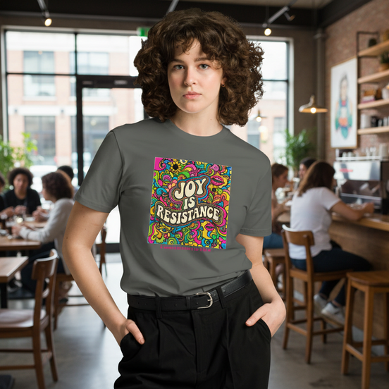 Joy Is Resistance — Lips & Eyes Edition — Premium Tee
