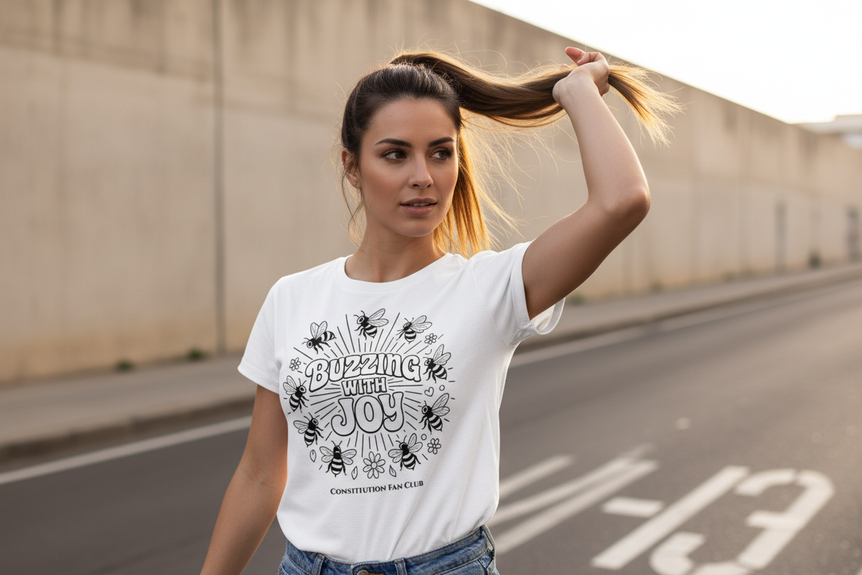 Buzzing with Joy Tee – Color-It-Yourself Shirt