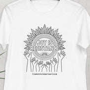 Joy Mandala Women's Tee – Color-It-Yourself Shirt