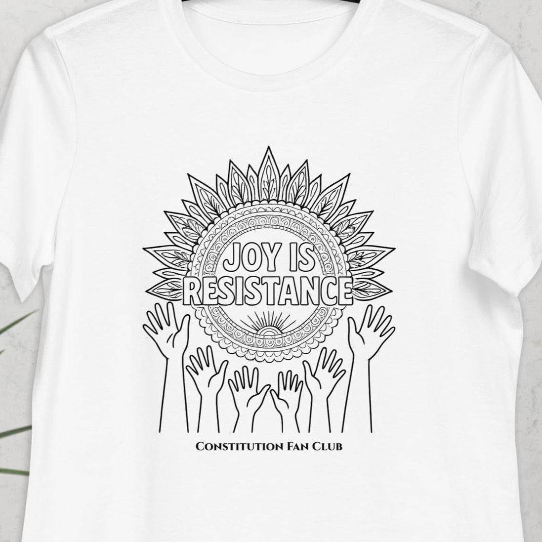 Joy Mandala Women's Tee – Color-It-Yourself Shirt