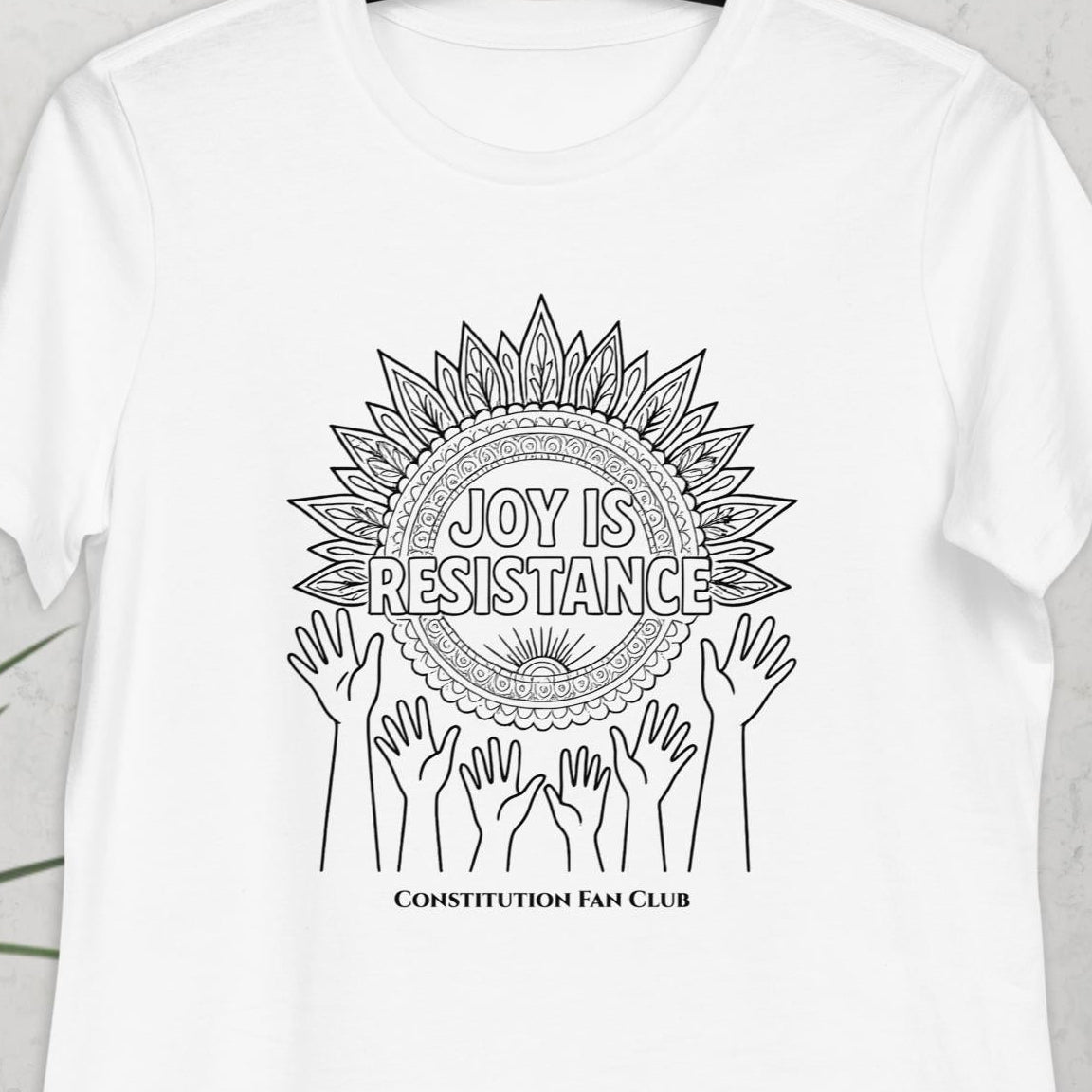 Joy Mandala Women's Tee – Color-It-Yourself Shirt