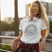 Joy Mandala Women's Tee – Color-It-Yourself Shirt