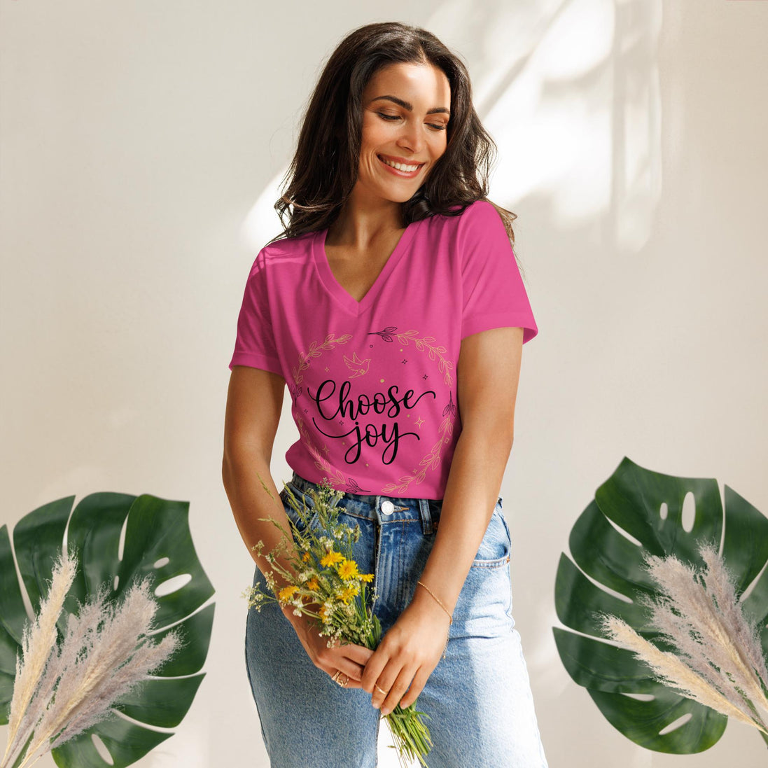 Choose Joy – Golden Wreath Tee
