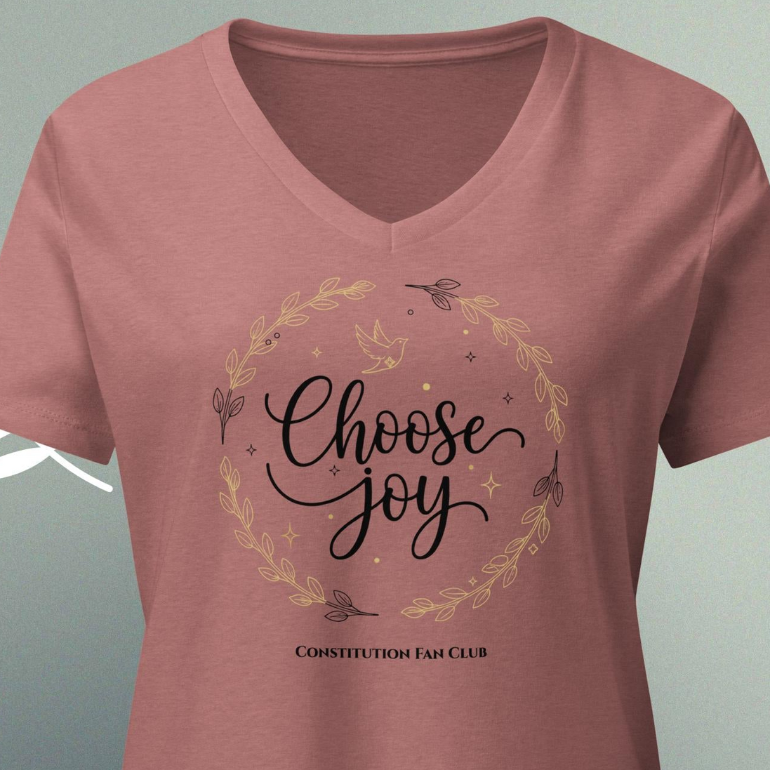 Choose Joy – Golden Wreath Tee