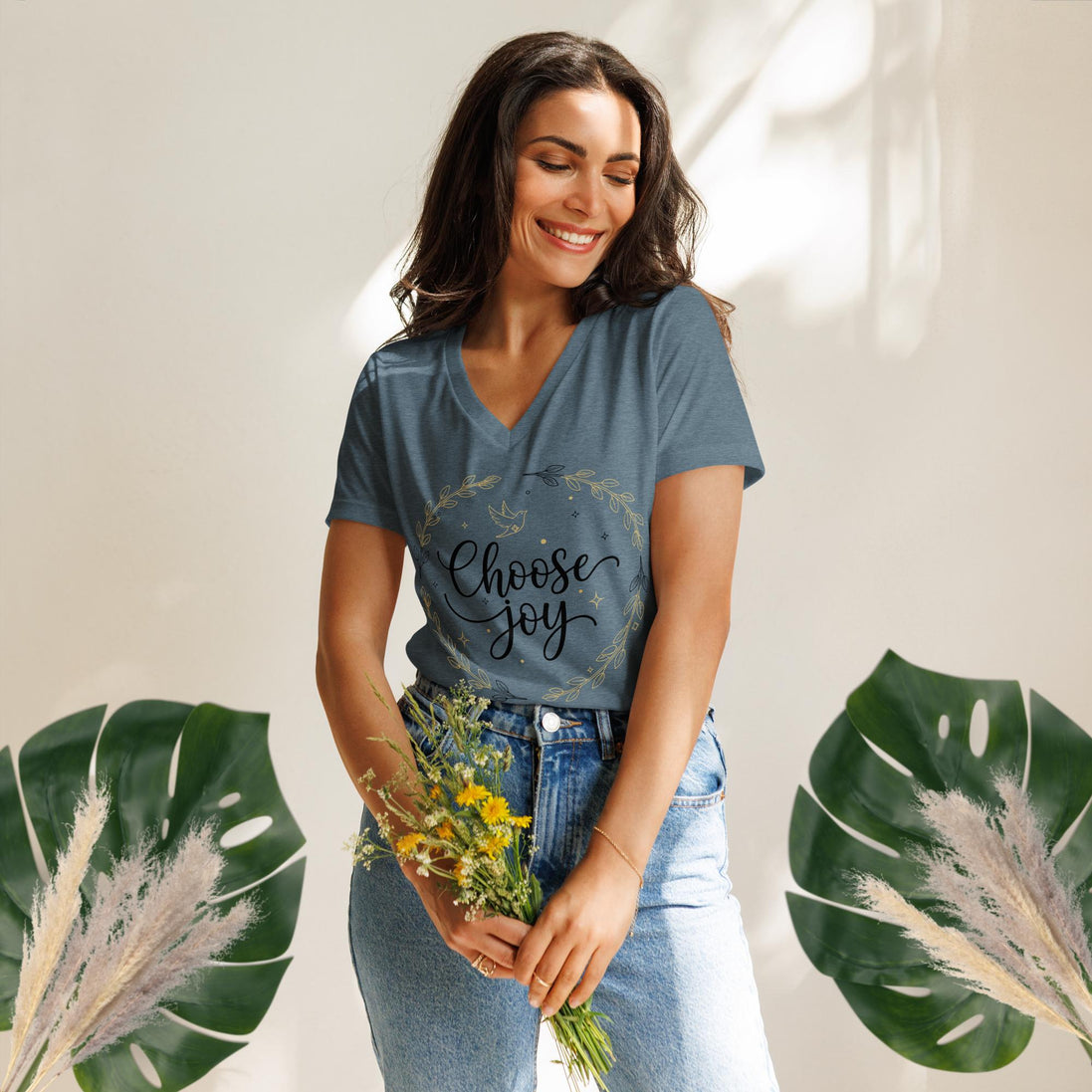 Choose Joy – Golden Wreath Tee