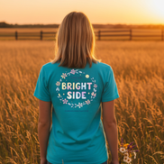 Live on the Bright Side - Flowers Tee