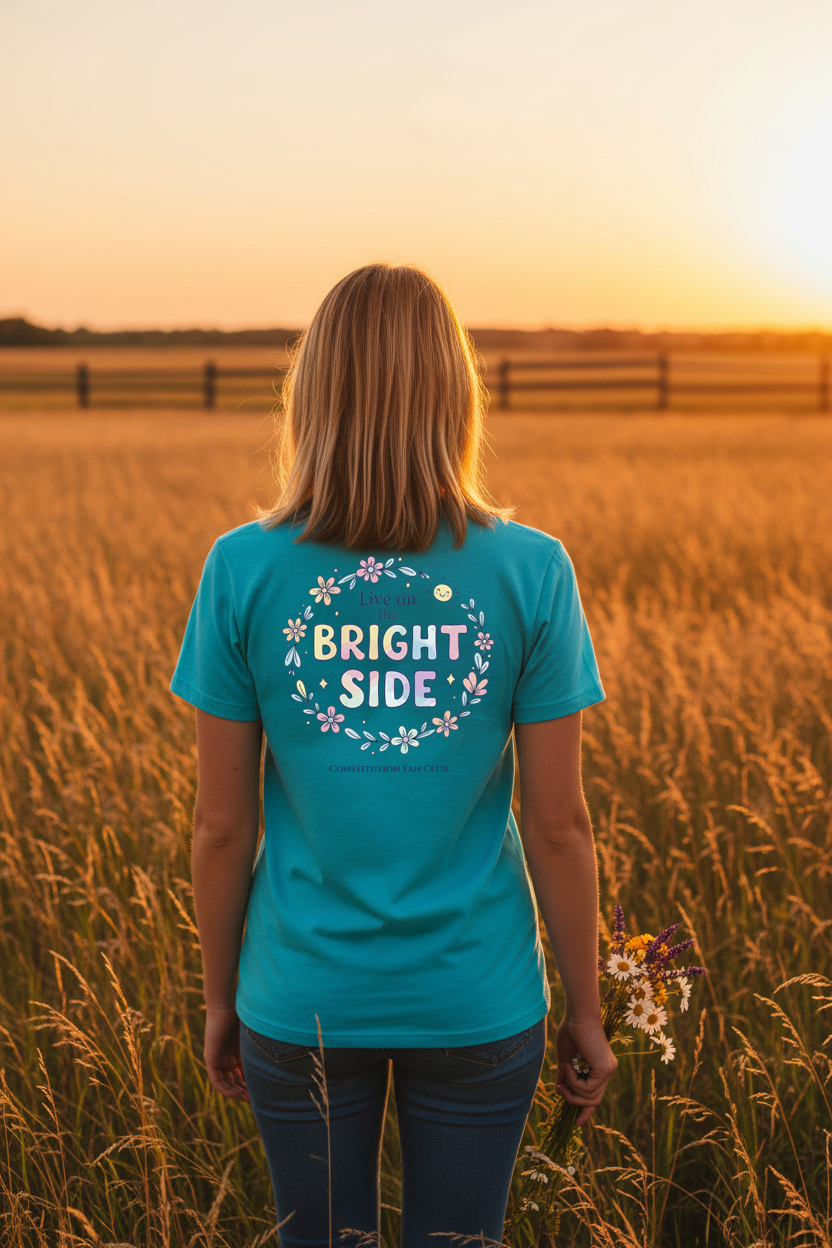 Live on the Bright Side - Flowers Tee