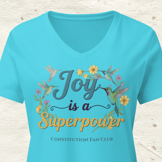 Joy Is a Superpower Women's V-neck Tee